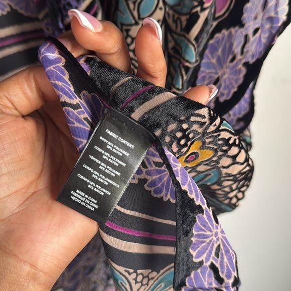 Anthropologie Shira Burnout Velvet Kimono - Picture 8 of 10